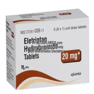 911 Global Meds to buy Generic Eletriptan Hydrobromide 20 mg Tablet online