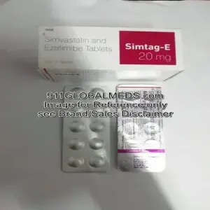 911 Global Meds to buy Generic Ezetimibe + Simvastatin 10 mg + 20 mg Tablet online