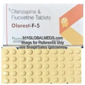 911 Global Meds to buy Generic Olanzapine + Fluoxetine Hydrochloride 5 mg + 20 mg Tablet online