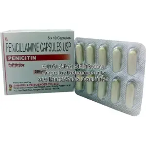 911 Global Meds to buy Generic Penicillamine 250 mg Capsules online