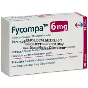 911 Global Meds to buy Brand Fycompa  6 mg Tablet of Eisai online