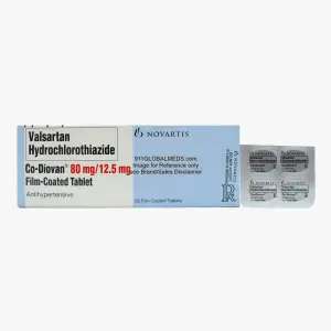911 Global Meds to buy Brand Co-Diovan 80 mg + 12.5 mg Tablet of Novartis online