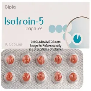 911 Global Meds to buy Generic Isotretinoin 5 mg Capsules online