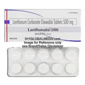 911 Global Meds to buy Generic Lanthanum Carbonate 500 mg Tablet online