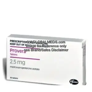 911 Global Meds to buy Brand Provera 2.5 mg Tablet of Pfizer online