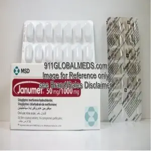 911 Global Meds to buy Brand Janumet 50 mg + 1000 mg Tablet of MSD online