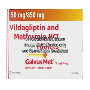 911 Global Meds to buy Brand Galvus Met 50 mg + 850 mg Tablet of Novartis online