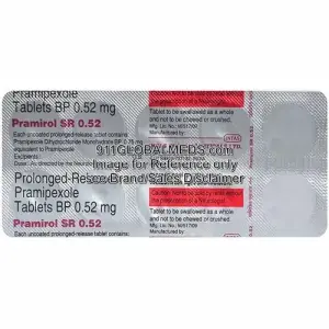 911 Global Meds to buy Generic Pramipexole Dihydrochloride PR 0.52 mg Tablet online