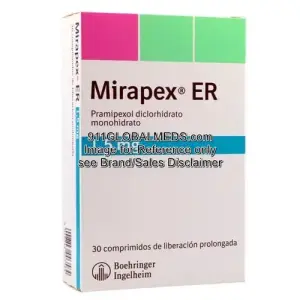 911 Global Meds to buy Brand Mirapex ER 1.5 mg Tablet of Boehringer Ingelheim online