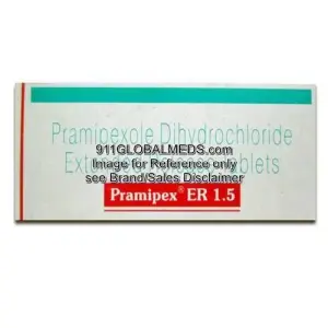 911 Global Meds to buy Generic Pramipexole Dihydrochloride ER 1.5 mg Tablet online