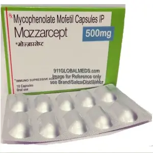 911 Global Meds to buy Generic Mycophenolate Mofetil 500 mg Capsules online