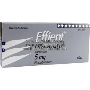 911 Global Meds to buy Brand Effient 5 mg Tablet of Eli Lilly online