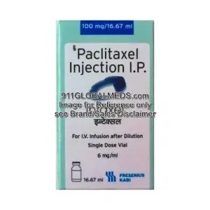 911 Global Meds to buy Generic Paclitaxel 100 mg / 16.7 mL Vials online
