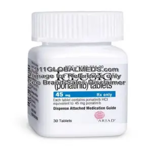 911 Global Meds to buy Brand Iclusig 45 mg Tablet of Ariad online