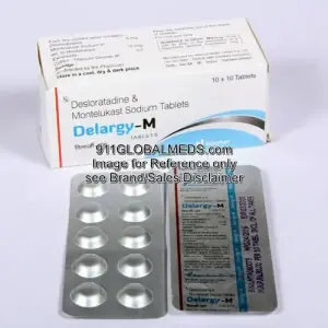 911 Global Meds to buy Generic Desloratadine + Montelukast 5 mg + 10 mg Tablet online
