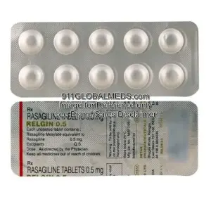 911 Global Meds to buy Generic Rasagiline Mesylate 0.5 mg Tablet online