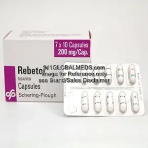 911 Global Meds to buy Brand Rebetol 200 mg Capsules of Schering-Plough online