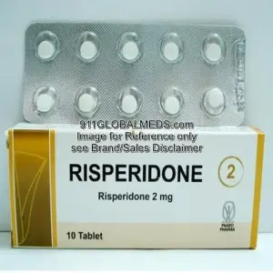 911 Global Meds to buy Generic Risperidone 2 mg Tablet online