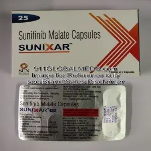 911 Global Meds to buy Generic Sunitinib 25 mg Capsules online