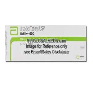 911 Global Meds to buy Generic Ursodeoxycholic Acid 600 mg Tablet online