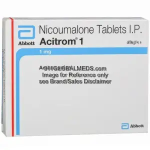 911 Global Meds to buy Generic Acenocoumarol/Nicoumalone 1 mg Tablet online