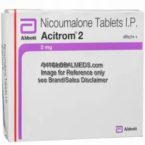 911 Global Meds to buy Generic Acenocoumarol/Nicoumalone 2 mg Tablet online