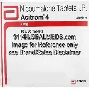 911 Global Meds to buy Generic Acenocoumarol/Nicoumalone 4 mg Tablet online