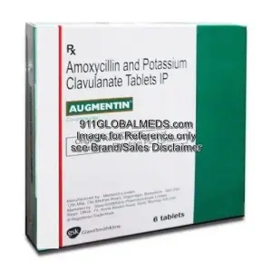 911 Global Meds to buy Brand Augmentin 250 mg + 125 mg Tablet of GlaxoSmithKline online