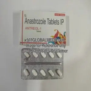 911 Global Meds to buy Generic Anastrazole 1 mg Tablet online