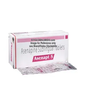 911 Global Meds to buy Generic Asenapine Maleate 5 mg Sublingual Tablet online