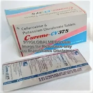 911 Global Meds to buy Generic Cefuroxime + Clavulanic Acid 250 mg + 125 mg Tablet online