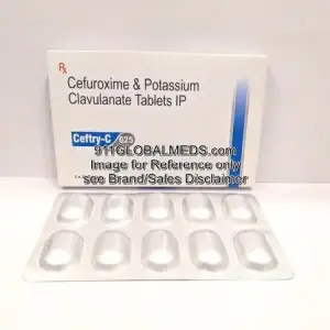 911 Global Meds to buy Generic Cefuroxime + Clavulanic Acid 500 mg + 125 mg Tablet online