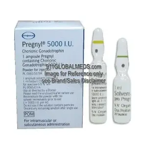 911 Global Meds to buy Brand Pregnyl 5000 IU Vials of Organon online