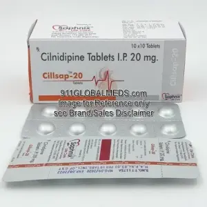 911 Global Meds to buy Generic Cilnidipine 20 mg Tablet online