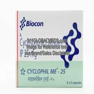 911 Global Meds to buy Generic Cyclosporine 25 mg Capsules online