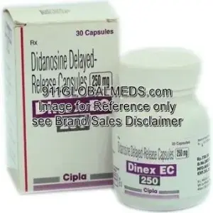 911 Global Meds to buy Generic Didanosine 250 mg Capsules online