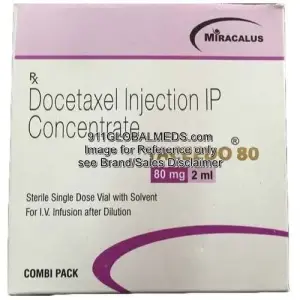 911 Global Meds to buy Generic Docetaxel 80 mg / 2 mL Vials online
