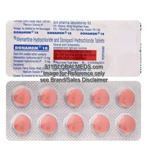 911 Global Meds to buy Generic Donepezil + Memantine 5 mg + 5 mg Tablet online